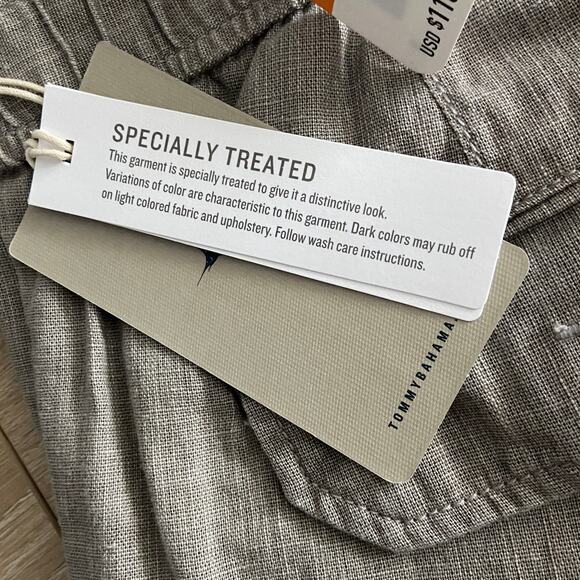 Tommy Bahama Men's Small x 9 "Linen the Dream" Cargo Shorts Linen Blend Grey NEW - Picture 8 of 11